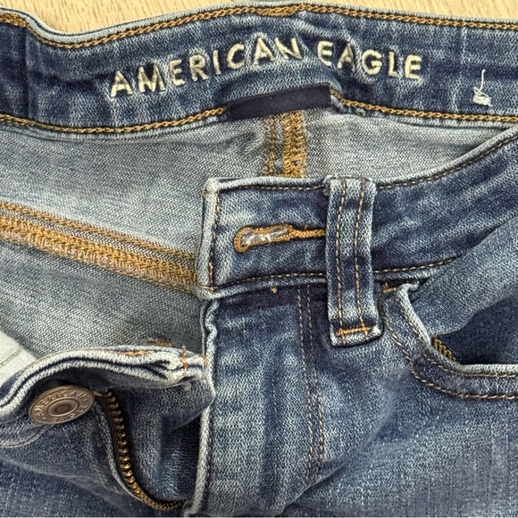American Eagle Outfitters Super Hi-Rise Jegging Crop Blue Jeans - Picture 5 of 11
